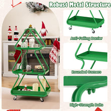 Load image into Gallery viewer, Christmas Tree Storage Cart 3-Tier Rolling Xmas Cart with Topper Star