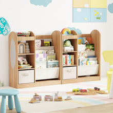 Load image into Gallery viewer, Kids Bookshelf, Toy Storage Organizer with Full-Length Mirror