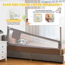 Load image into Gallery viewer, 196cm Height Adjustable Bed Rail with Double Safety Lock for Toddlers