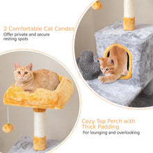 Load image into Gallery viewer, 128 CM Tall Cat Tree with Sisal Scratching Posts and Ladder