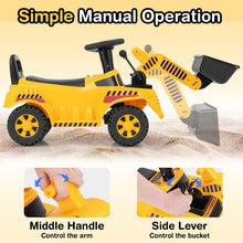 Load image into Gallery viewer, Kids Ride on Excavator, Toddlers Push Along Car with Adjustable Bucket(Bulldozer)