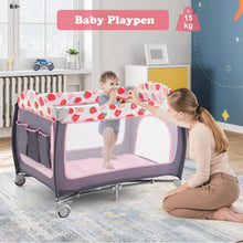Load image into Gallery viewer, 3 in 1 Baby Playard Portable Infant Nursery Center with Toy Bar