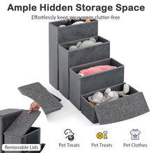Load image into Gallery viewer, 4 Steps Non-slip Foldable Pet Stairs with Storage Box