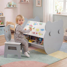 Load image into Gallery viewer, Toddler Table and Chair Set, 3 in 1 Activity Table with Reversible Whiteboard & Chalkboard