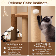 Load image into Gallery viewer, Cat Tree, 112cm Tall Multi-level Cat Tower with Scratching Posts