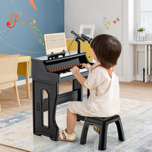 Load image into Gallery viewer, 37-Key Electronic Piano Keyboard with Adjustable Microphone