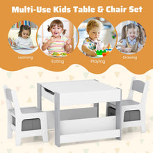 Load image into Gallery viewer, 4 in 1 Wooden Children Activity Desk with 2 Chairs