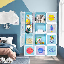 Load image into Gallery viewer, Cartoon Clothes Closet, Portable Kids Wardrobe with Hanging Section