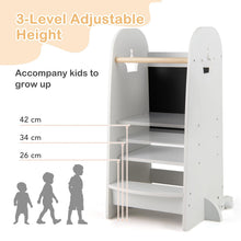 Load image into Gallery viewer, Wooden Kitchen Helper Stand with Adjustable Height