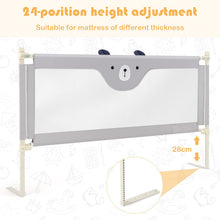 Load image into Gallery viewer, 175 x 25 x 73-101cm Baby Bed Guard with Double Safety Lock