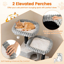 Load image into Gallery viewer, Cat Tree, 156cm Tall Multi-Layer Cats Tower with 2 Perch Beds