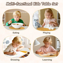 Load image into Gallery viewer, Flower-shaped Children Table Set Wooden Play and Activity Table with 2 Colorful Chairs and Stools-Multicolor