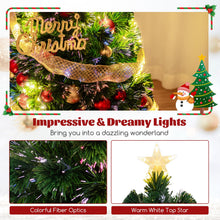 Load image into Gallery viewer, 4FT/5FT Pre-Lit Christmas Tree, Fiber Optic Artificial Xmas Trees