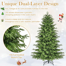 Load image into Gallery viewer, Artificial Christmas Tree Pre-lit Hinged Xmas Tree with LED Lights Seasonal Decoration Tree