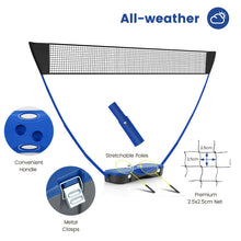 Load image into Gallery viewer, Portable Badminton Net Set