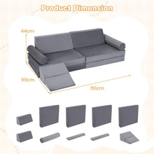 Load image into Gallery viewer, Kids Play Couch, 10-Piece Modular Toddler Soft Climb & Crawl Foam Playset