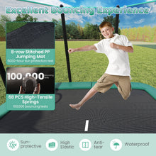 Load image into Gallery viewer, Outdoor Trampoline, 10FT x 8FT Rectangle Trampoline with Basketball Hoop
