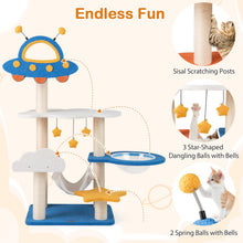 Load image into Gallery viewer, Cat Tree, 124cm Tall Multi-level Cat Tower with Sisal Scratching Posts
