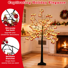 Load image into Gallery viewer, 50CM/5FT Christmas Tree, Artificial Xmas Tree with Bendable Branches, 384 Red Balls