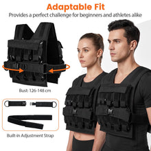 Load image into Gallery viewer, Weighted Vest, 20kg Fitness Weight Vests with Adjustable Buckles & Mesh Bag