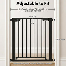 Load image into Gallery viewer, Safety Gate, 75-82cm Pressure Fit Baby Gates with Double-lock Door