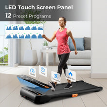 Load image into Gallery viewer, 2.25HP Under Desk Treadmill with Watch-Like Remote Control, LED Panel, 12 Preset Programs and Start-Stop Function
