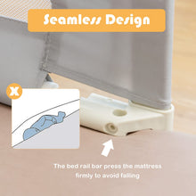Load image into Gallery viewer, 175 x 25 x 73-101cm Baby Bed Guard with Double Safety Lock