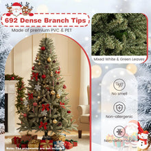 Load image into Gallery viewer, FT Pre-lit Christmas Tree, Artificial Xmas Trees with Branch Tips and LED Lights