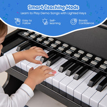 Load image into Gallery viewer, Wooden Kids Piano Keyboard 25 Keys Digital Piano with Music Stand Music Learning Gift for 3+ Kids