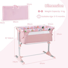 Load image into Gallery viewer, Baby Bassinet Crib Bedside Sleeper with Adjustable Height