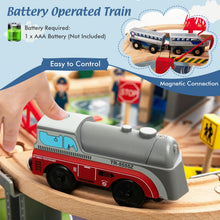 Load image into Gallery viewer, 2 in 1 Kids Wooden Train Track Set and Table