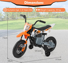 Load image into Gallery viewer, Kids Ride on Motorcycle, 12V Electric Ride On Bike with Training Wheels