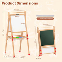 Load image into Gallery viewer, 3-in-1 Kids Art Easel, Double-Sided Folding Wooden Easel