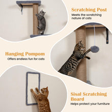 Load image into Gallery viewer, Wall Mounted Cat Tree, 5-in-1 Cat Climbing Wall Set