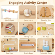 Load image into Gallery viewer, Wooden Baby Walker, 13-in-1 Toddler Learning Activity Center