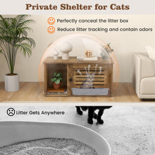 Load image into Gallery viewer, Cat Litter Box Enclosure Indoor Hidden Kitty Washroom