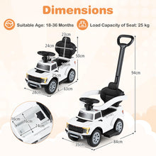 Load image into Gallery viewer, 3 in 1 Ride on Push Car, Licensed Ford Stroller Sliding Walking Car with Horn