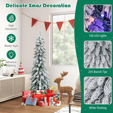 Load image into Gallery viewer, 4FT/5FT Artificial Slim Xmas Tree with PVC Branch Tips