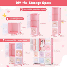 Load image into Gallery viewer, Cartoon Clothes Closet with Hanging Section
