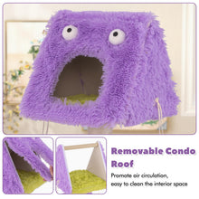 Load image into Gallery viewer, Cat Tree, 111cm Monster-Themed Cat Tower with 2 Cat Condos, Sisal Scratching Post and Hanging Sound-Making Toys