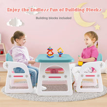 Load image into Gallery viewer, 3-Piece Kids Table and Chairs Set with Storage Rack