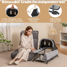 Load image into Gallery viewer, 5 in 1 Portable Nursery Center with Bassinet and Cradle