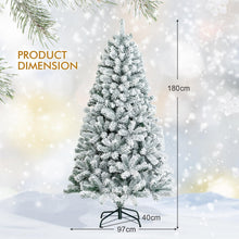 Load image into Gallery viewer, 180 cm Snow Flocked Artificial Christmas Tree with 600 Tips