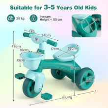Load image into Gallery viewer, Kids Tricycle, Toddler Trike with Limited Steering
