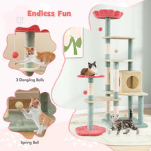 Load image into Gallery viewer, Cat Tree, Multi-Level Cat Tower with Sisal Scratching Posts(155cm Tall)