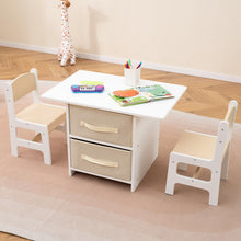 Load image into Gallery viewer, Kids Table and Chairs Set, Children Activity Desk with 2 Chairs
