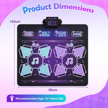 Load image into Gallery viewer, Kids Dance Mat, Electronic Play Mat with 4 Game Modes, 3 LED Speeds