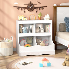 Load image into Gallery viewer, Kids Floor Cabinet Multi-Functional Bookcase -Gray