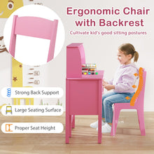 Load image into Gallery viewer, Kids Study Desk and Chair Set with Hutch and Storage Cabinet