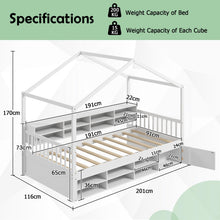 Load image into Gallery viewer, 201x116cm Wooden Kids Bed Frame